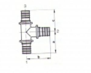 Rehau T kus 17-17-17 pro rozbočení trubek Rautherm 12502871002