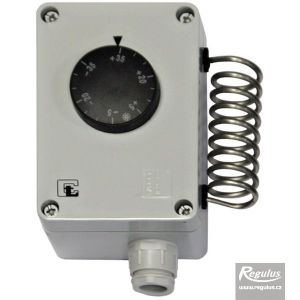 Regulus termostat prostorový zakryt. -35/+35°C  IP55 čidlo inox 10804